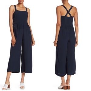 Madewell Smocked Button-Front Crop Jumpsuit 6